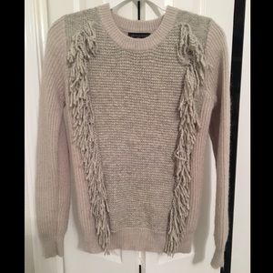 Banana Republic Gray Fringe Sweater